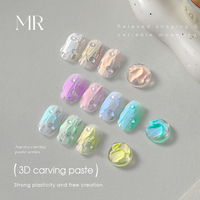 MR NAIL Aurora Micro Carving Relief Kleber Neuer UV Gel Nail Art Langlebiger Satin Texture Mold LED Nagellack im französischen Stil