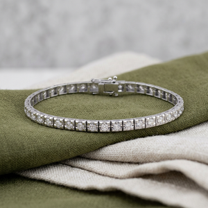 Pulsera de tenis de moissanita redonda de plata 925, chapada en blanco, joyería fina de lujo, cadena de muñeca con piedras brillantes, regalo - Product Image 6