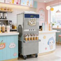 Prix usine Machine à glace molle 8 programmes 3 saveurs, machine à boissons glacées combinée, machine à yaourt et milkshake, dépôt