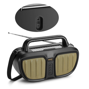 Enceinte solaire Bluetooth stéréo portable HF-F35 pour extérieur, avec basses puissantes, charge solaire, radio FM, prise en charge TF/USB - Product Image 3