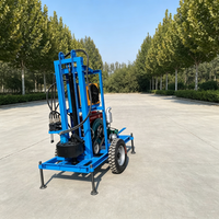 Petite plateforme de forage hydraulique pour puits d'eau, machine de forage de puits d'eau portable à moteur diesel pour le forage de puits peu profonds