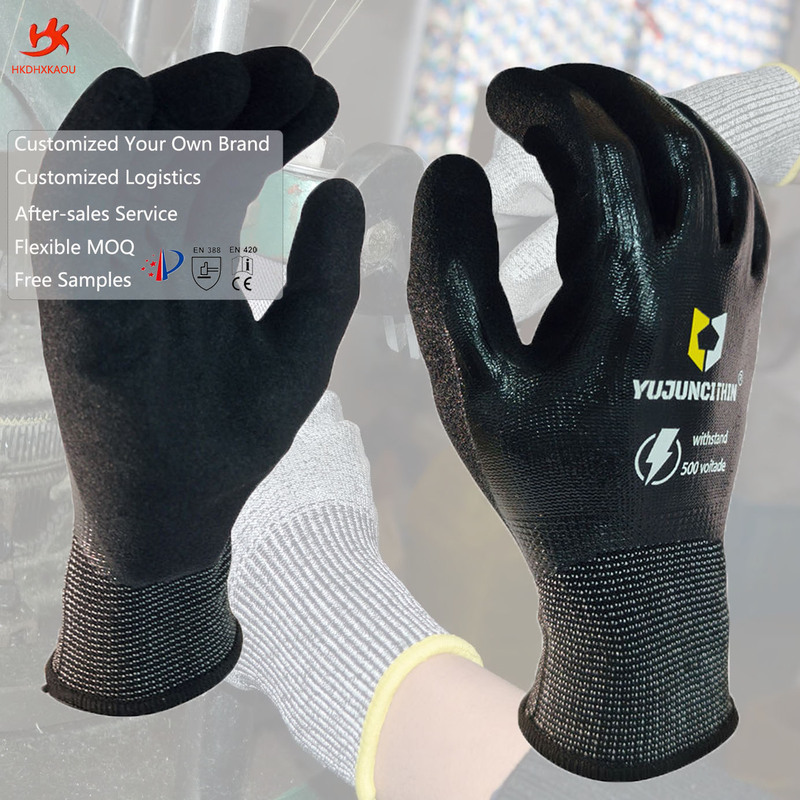 Insulated Work Gloves 500V Voltage Resistant