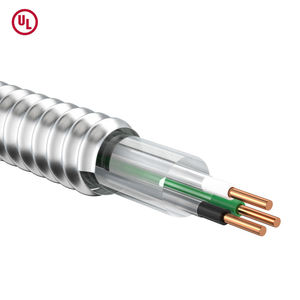 600V UL AC/MC kablo 12/2 yapı kablosu 14/2 10/2 bakır iletkenler AIA PVC/naylon yalıtım Metal kaplı kilitli zırh kablosu - Product Image 3