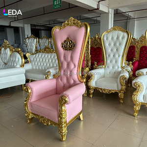 เก้าอี้โซฟาทรงบัลลังก์สีชมพูอ่อน LEDA สินค้าขายดีสำหรับตกแต่งงานวันเกิด เหมาะสำหรับโรงแรม ห้องจัดเลี้ยง และร้านอาหาร ตกแต่งงานปาร์ตี้เด็ก - Product Image 2