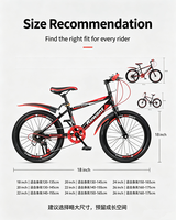 Vélo de montagne VTT pour enfants, avec amortisseur, vitesses variables, pneus antidérapants, garde-boue, pour garçons, cyclisme en plein air