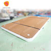 Plateforme flottante gonflable pour jet ski, matelas de bain de soleil en PVC, 3x3x0.2m, taille personnalisable, garantie 1 an