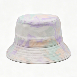 Sombrero de Pescador Reversible Unisex con Estampado de Mármol Pastel, Estilo Tie Dye, para Verano, Ropa Urbana, Pesca y Uso al Aire Libre - Product Image 3
