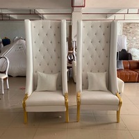 Chaises en bois à dossier haut pour enfants, canapés de luxe en bois, adaptés pour un mariage, Queen Royal, bon marché, vente en gros
