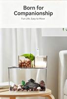 Mini aquarium de bureau en acrylique 5L, écologique, pour poissons Betta, avec filtre de circulation intégré, transparent, pour salon, chambre à coucher