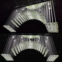 Décorations florales personnalisées pour plafond, rideau de perles en acrylique et cristal, arche florale, draperie de plafond pour la décoration d'événements et de banquets