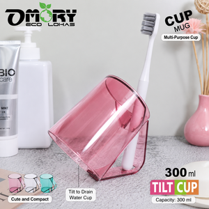 แก้วบ้วนปากแบบกลับด้านได้ OMORY แก้วแปรงฟันติดผนัง แก้วบ้วนปากแบบคว่ำ - Product Image 3