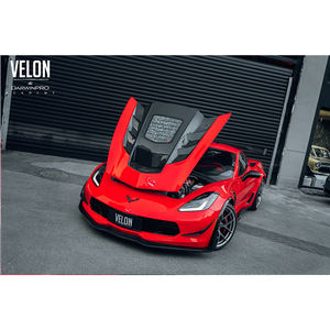 DarwinPRO BLACK SAILS Style Capot de capot transparent en fibre de carbone de qualité B disponible pour Corvette C7 Z06 - Product Image 3