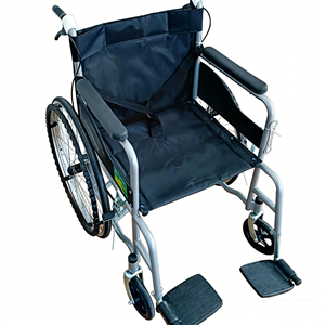 Silla de Ruedas Manual Plegable Ligera PIN GUAN PG-2, Marco de Metal, Asiento de Cuero, Llantas Sólidas de 8/24 Pulgadas, para Personas con Discapacidad, Posición de Pie <span class=keywords><strong>y</strong></span> Acostado - Product Image 2