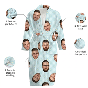 Stampa su richiesta <span class=keywords><strong>da</strong></span> <span class=keywords><strong>uomo</strong></span> ampio scollo a V a manica lunga pigiama comodo abbigliamento <span class=keywords><strong>da</strong></span> notte abbigliamento per la casa Casual camicia <span class=keywords><strong>da</strong></span> notte lunga per gli uomini - Product Image 5