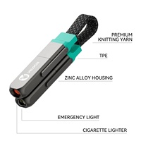 Câble USB-C multifonctionnel VELOCHI avec chargeur, lampe torche, allume-cigare, USB 2.0, charge rapide 240 W, câble de données 4 en 1