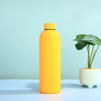 Promotion En Acier Inoxydable Bouche Étroite En Plein Air Portable Randonnée Flacon Grande Capacité Sport Bouteille D'eau Tasse Isolée