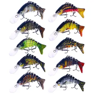 Custom 12cm 16g Artificial Bass Fish Lure Swimbait 6 Segmentado Multi Articulado Pesca Dura LuresPopular 21 Compradores