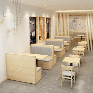 Panca Imbottita Personalizzata per Ristoranti Commerciali, Divanetto in Legno per Caffetterie, Bistrot, Sale da Pranzo - Product Image 1