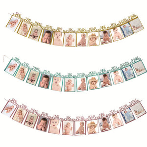 Banderines Digitales para Cumpleaños <span class=keywords><strong>de</strong></span> Bebé, <span class=keywords><strong>Guirnalda</strong></span> <span class=keywords><strong>de</strong></span> <span class=keywords><strong>Fotos</strong></span> <span class=keywords><strong>de</strong></span> 12 Meses, Decoración para Baby Shower, <span class=keywords><strong>Guirnalda</strong></span> <span class=keywords><strong>de</strong></span> Papel para Niño o Niña, Suministros para Fiesta <span class=keywords><strong>de</strong></span> Primer Cumpleaños - Product Image 3