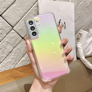 Custodia <span class=keywords><strong>trasparente</strong></span> per cellulare con Glitter sfumato colorato per Samsung S23 A53 A13 A52 A72 <span class=keywords><strong>A51</strong></span> A71 A31 S21 - Product Image 5