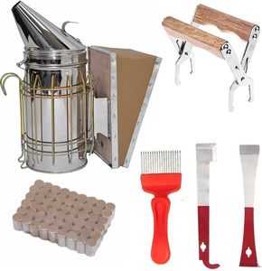 Kit d'apiculture Honey Lake comprenant un enfumoir pour ruche avec 54 pastilles d'enfumoir et 2 outils pour ruches, état neuf - Product Image 1