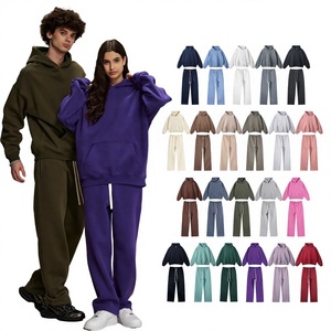 Nouvelle collection automne-hiver : Ensemble sweat à capuche et <span class=keywords><strong>pantalon</strong></span> oversize en velours pour homme – Marque de mode - Product Image 1