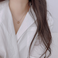 S925 Sterling Silver Natural Edison Pearl Pendant Collier Clavicule pour Femme, Niche, Polyvalent et Internet-Style Tendance