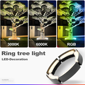 Anillo de árbol Luces al aire libre 12W Negro Led Abrazo Árbol Luz <span class=keywords><strong>Solar</strong></span> Hold Columna Lámpara Anillo Jardín Led <span class=keywords><strong>Spot</strong></span> Light - Product Image 6