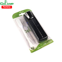 Lampe torche solaire LED haute puissance CCLAMP avec panneau solaire intégré, batterie au lithium certifiée IP54, 210 lumens - Portable pour le camping et les voyages