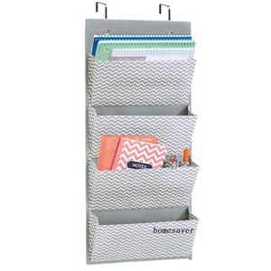 Guangzhou 4 poches fournitures de <span class=keywords><strong>bureau</strong></span> stockage suspendu organisateur Oxford mur porte-fichiers sac - Product Image 1