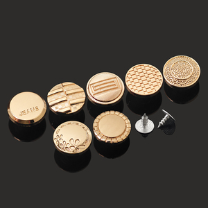 Phụ Kiện May Mặc Thay Thế Biểu Tượng Tùy Chỉnh Đinh Tán Hợp Kim Kẽm Denim Tùy Chỉnh Vàng Nút Nút Kim Loại Quần Jean Nút Cho Quần Áo - Product Image 3