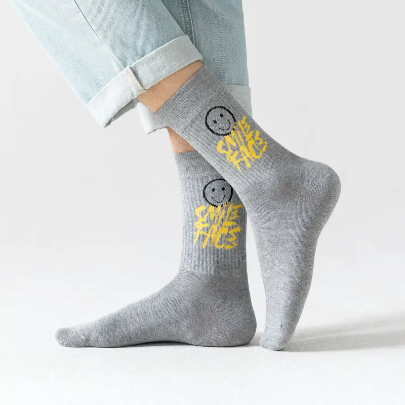 Sweat-absorbing And Custom Design Makes People Feel Men Knitted Cotton Sport Men Socks