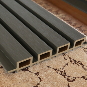 Tấm ốp tường ngoài trời chống thấm <span class=keywords><strong>WPC</strong></span> PVC bề mặt gân, vật liệu trang trí ốp tường - Product Image 2