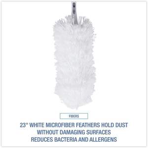 Plumero de Microfibra Blanco de 23 Pulgadas Boardwalk, Herramienta de Limpieza Doméstica Lavable para Uso en el Hogar - Product Image 6