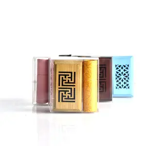 Wholesale Custom Mini Bamboo Incense Burner Box Arabic Oud Censer With Incense Sticks Package Tube