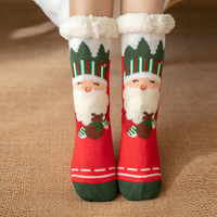 Nouveau hiver tricot femmes épais Sherpa polaire doublé thermique flou noël moelleux pantoufle chaussettes sol intérieur chaussettes avec anti-dérapant