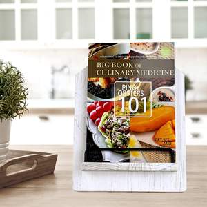 Home Decor Handgemaakte Op Maat Verstelbare Uittrekbare Recepthouder Stand Wit Hout Kookboek Stand - Product Image 6
