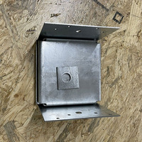 AromaNano 10 PCS 6x6 Base d'ancrage pour poteau de terrasse en béton, support triangulaire en acier réglable, triple galvanisation au zinc