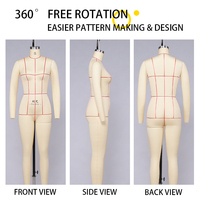 Maniquí Femenino de Fibra de Vidrio de Cuerpo Completo con Diseño Desmontable para Modelos de Prueba