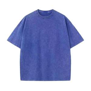 เสื้อยืดผู้ชายผ้าฝ้ายเรียบ แขนสั้น คอกลม ทรงปกติ สีพื้น ผ้าถักลำลอง - Product Image 3