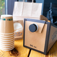 To Go Boîte à café avec logo personnalisé Sac à café jetable 2l dans une boîte Distributeur de boîte de voyageur en papier écologique pour boissons chaudes et froides
