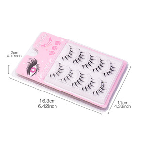 Nouveau produit 5 paires de faux cils airy tournesol une pièce affûtage fée cheveux comique oeil <span class=keywords><strong>petit</strong></span> <span class=keywords><strong>diable</strong></span> cils - Product Image 3