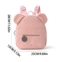 Nouvelle sacoche de rangement multi-usages pour enfants avec oreilles d'ours de dessin animé, petit sac portable pour les sorties, pochette de rangement pour jouets