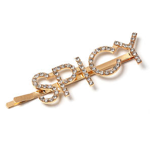 Lettera dolce forma piccante per ragazze spilla per capelli in metallo cristallo di perle moda oro asiatico fermaglio per capelli accessori clip per capelli per ogni giorno fermaglio per capelli - Product Image 6