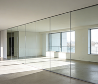 Miroir de studio de danse commercial - Miroir mural surdimensionné en verre trempé incassable, installation facile