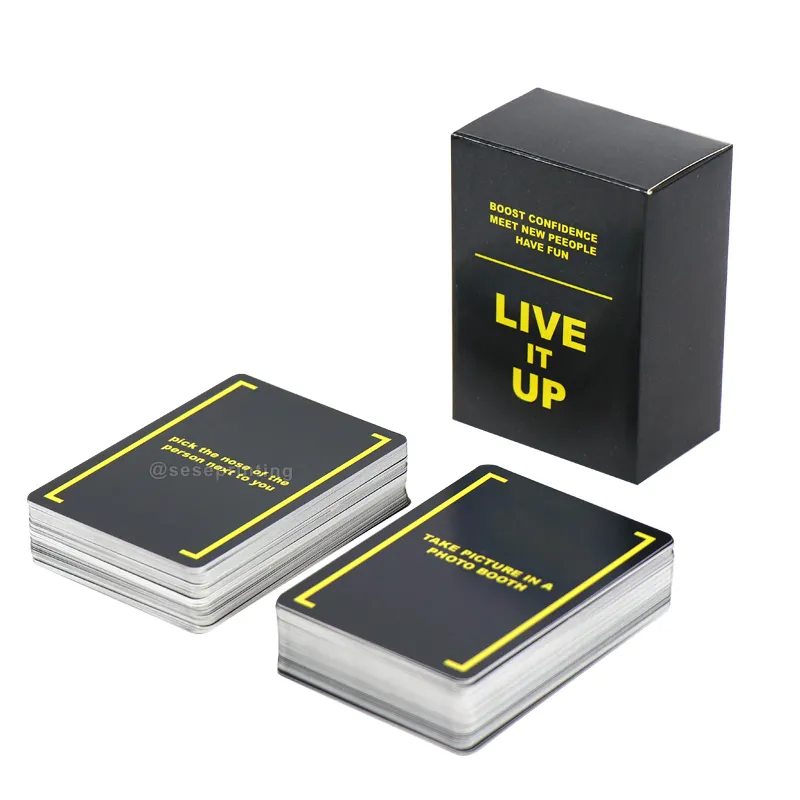 China Personaliza el juego de cartas Live It Up para adultos