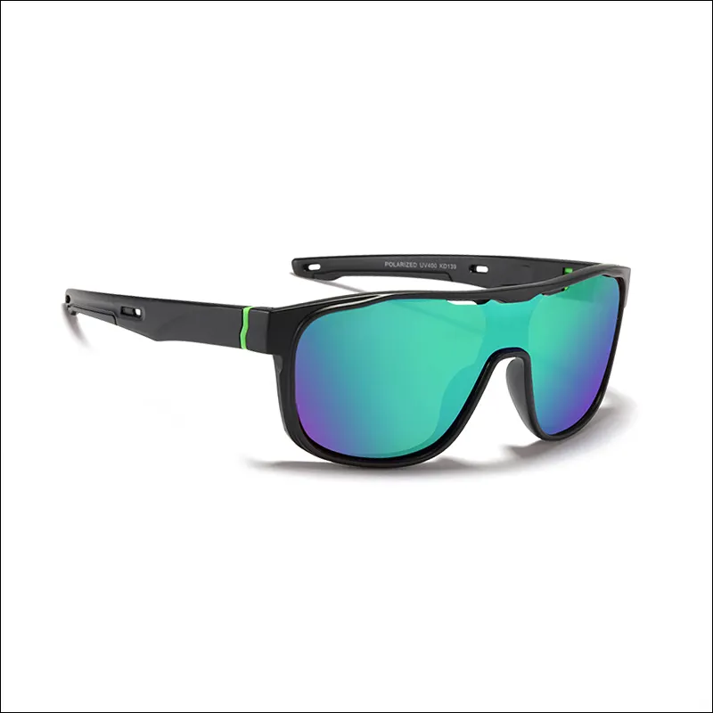 KDEAM Özel Private Label Yüksek Kalite Polarize spor güneş gözlüğü Erkekler ayna lens Yeşil Spor Gözlük