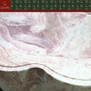 Bañera Independiente de Mármol Rosa GOLDKING Premium para Spa, con Borde Festoneado, Fabricada a Medida con CNC - Product Image 4