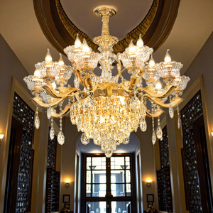 Lampadario di cristallo di lusso di fascia alta in stile europeo caldo bianco minimalista per soggiorno città antica case auto-costruite città - Product Image 6