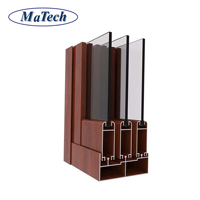 Profilé en aluminium pour fenêtre coulissante, en alliage d'aluminium structurel, avec revêtement en poudre vertical, pièces de profilés en aluminium